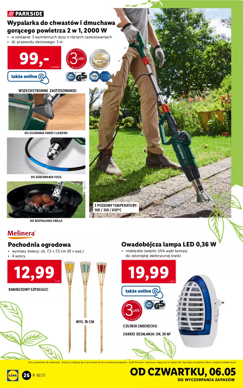 Gazetka promocyjna Lidl - GAZETKA - ważna 04.05 do 08.05.2021 - strona 26 - produkty: Fa, Grill, Lakier, Lampa, Lampa LED