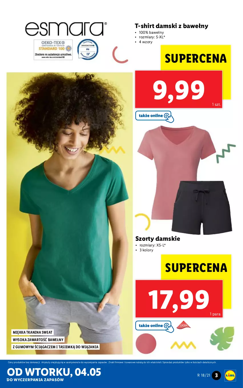 Gazetka promocyjna Lidl - GAZETKA - ważna 04.05 do 08.05.2021 - strona 3 - produkty: Sok, Szorty, T-shirt