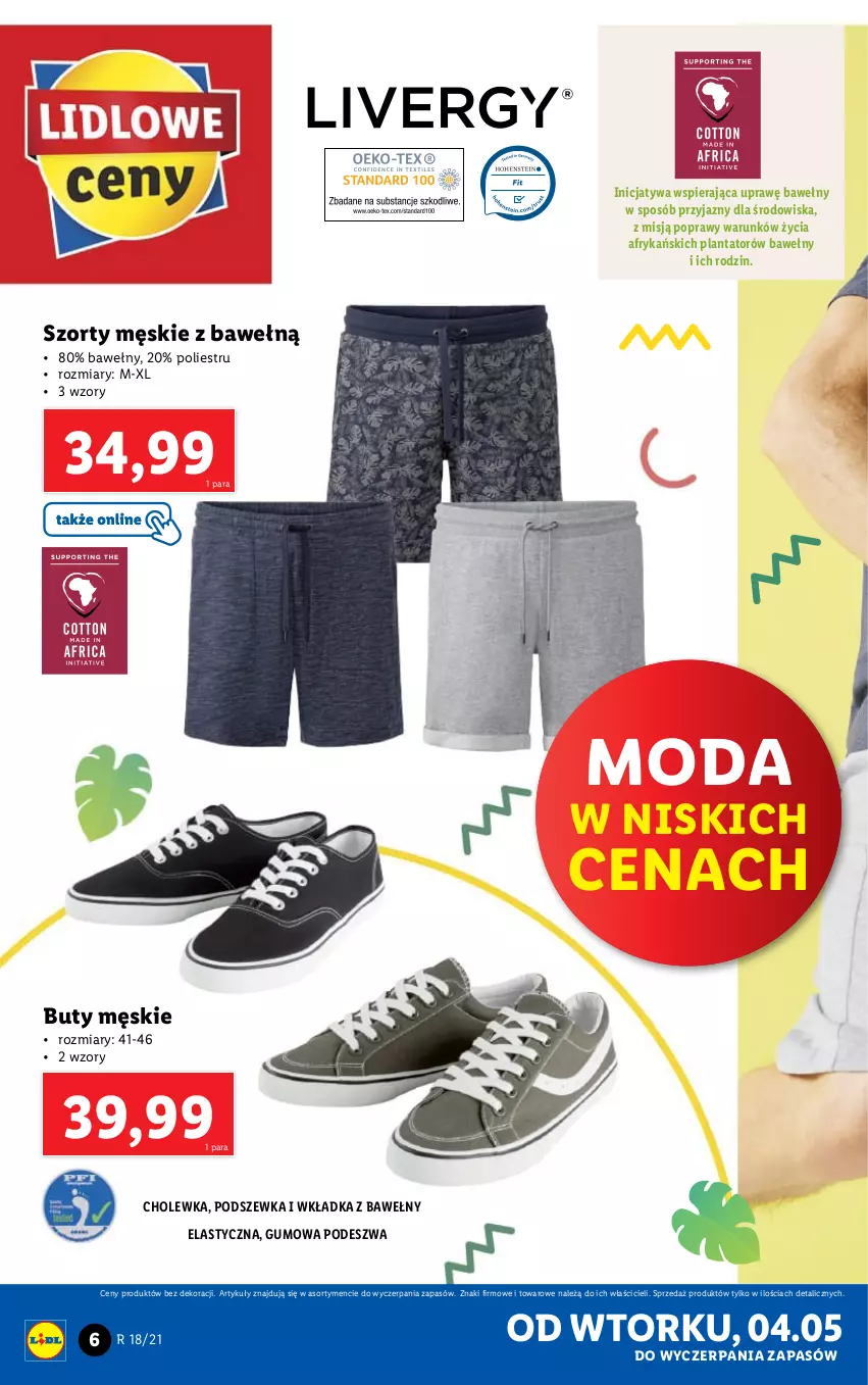 Gazetka promocyjna Lidl - GAZETKA - ważna 04.05 do 08.05.2021 - strona 6 - produkty: Buty, Moda, Szorty