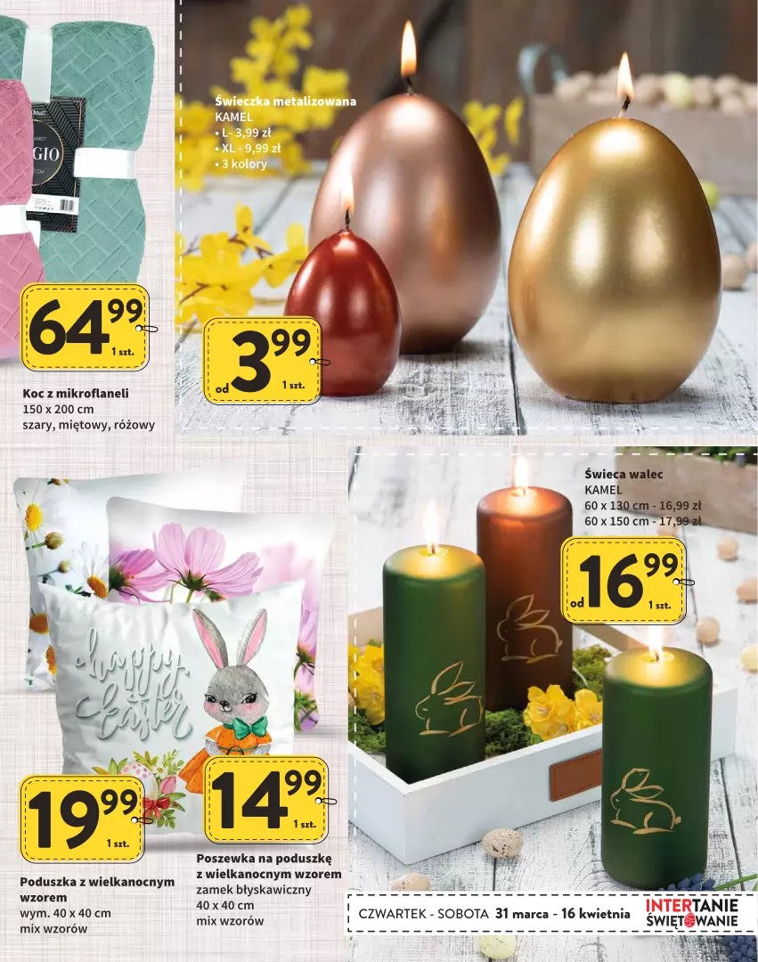 Gazetka promocyjna Intermarche - Wielkanoc - ważna 31.03 do 16.04.2022 - strona 15 - produkty: Koc, Poduszka, Poszewka