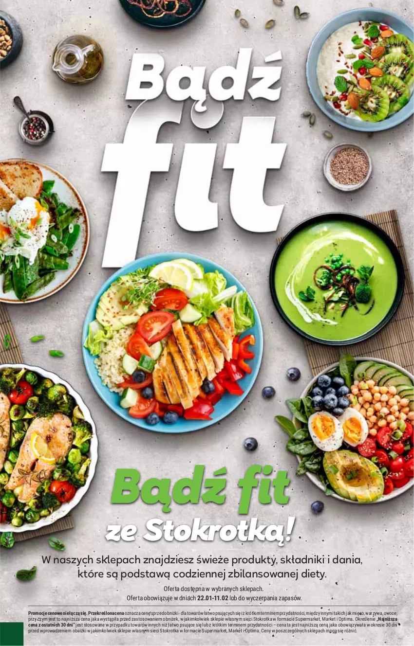 Gazetka promocyjna Stokrotka - Supermarket - ważna 22.01 do 28.01.2026 - strona 16 - produkty: Mięso, Optima, Owoce, Warzywa