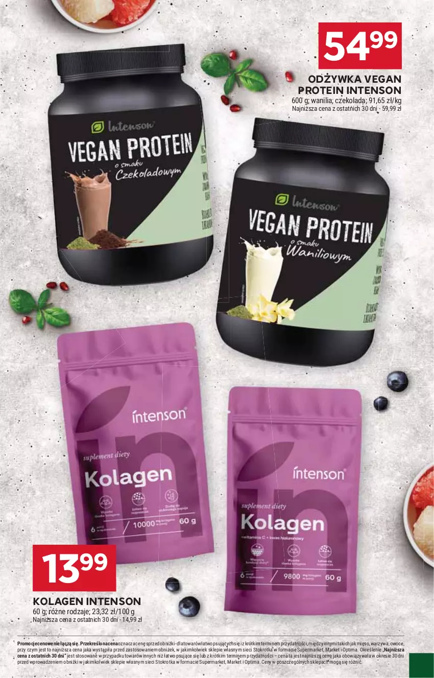 Gazetka promocyjna Stokrotka - Supermarket - ważna 22.01 do 28.01.2026 - strona 19 - produkty: Czekolada, Kolagen, Mięso, Odżywka, Optima, Owoce, Warzywa