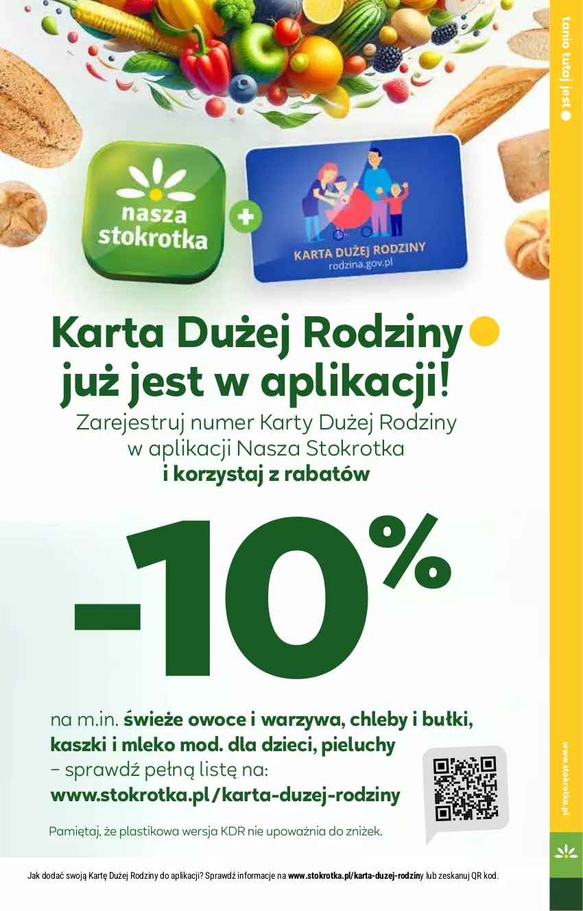 Gazetka promocyjna Stokrotka - Market - ważna 16.01 do 22.01.2025 - strona 19 - produkty: Chleb, Dzieci, Mleko, Owoce, Pieluchy, Warzywa