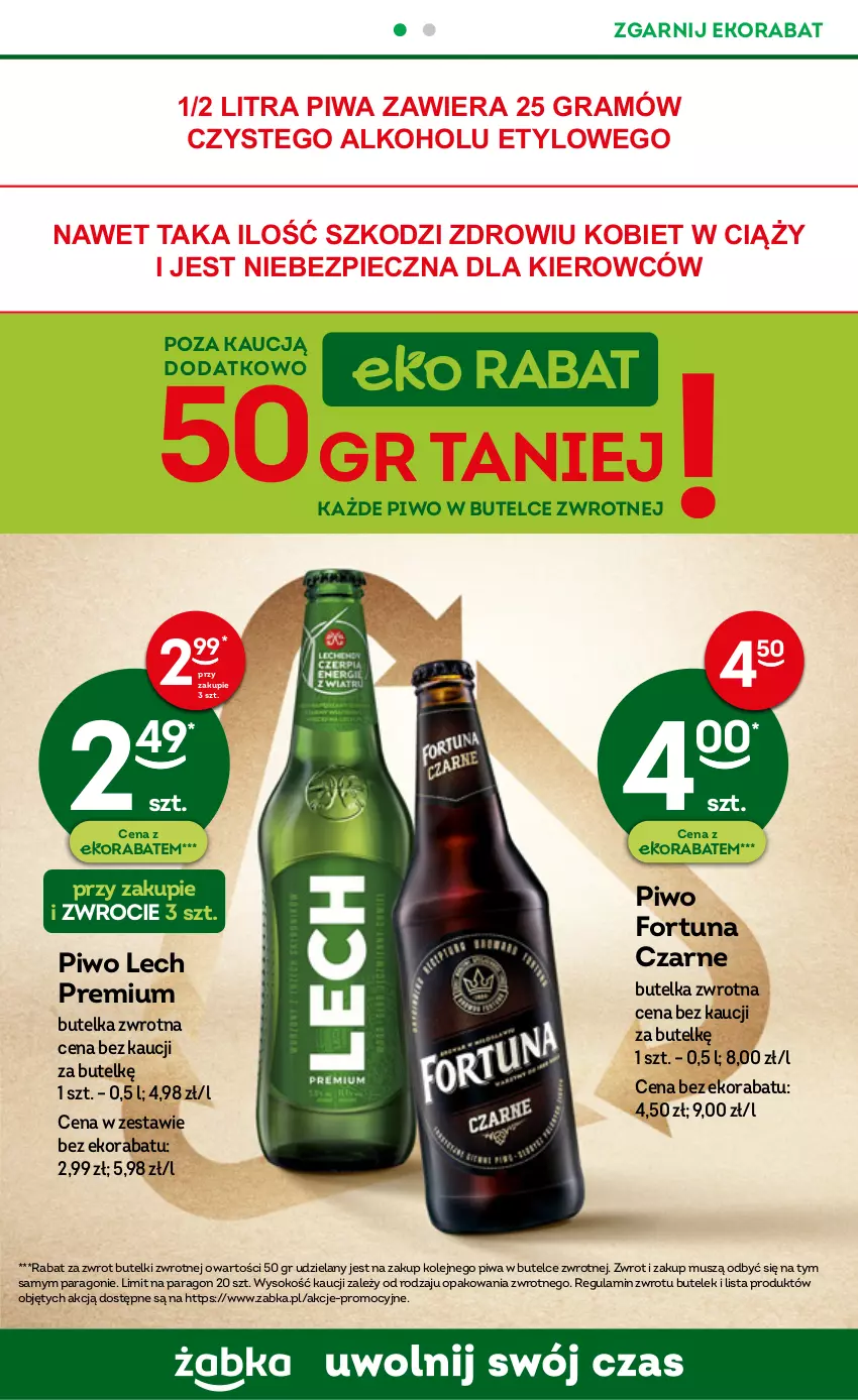 Gazetka promocyjna Żabka - ważna 01.02 do 07.02.2023 - strona 17 - produkty: Fortuna, Gra, Lech Premium, Mus, Olej, Piec, Piwa, Piwo, Sok