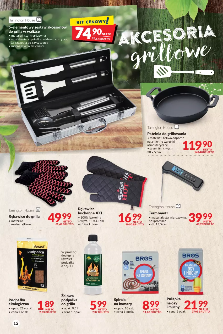 Gazetka promocyjna Makro - [Oferta specjalna] Grilluj z nami - ważna 19.04 do 02.05.2022 - strona 12 - produkty: Grill, Patelnia, Por, Rękawice, Szczotka, Szczypce, Szpatułka, Termometr, Wełna, Widelec