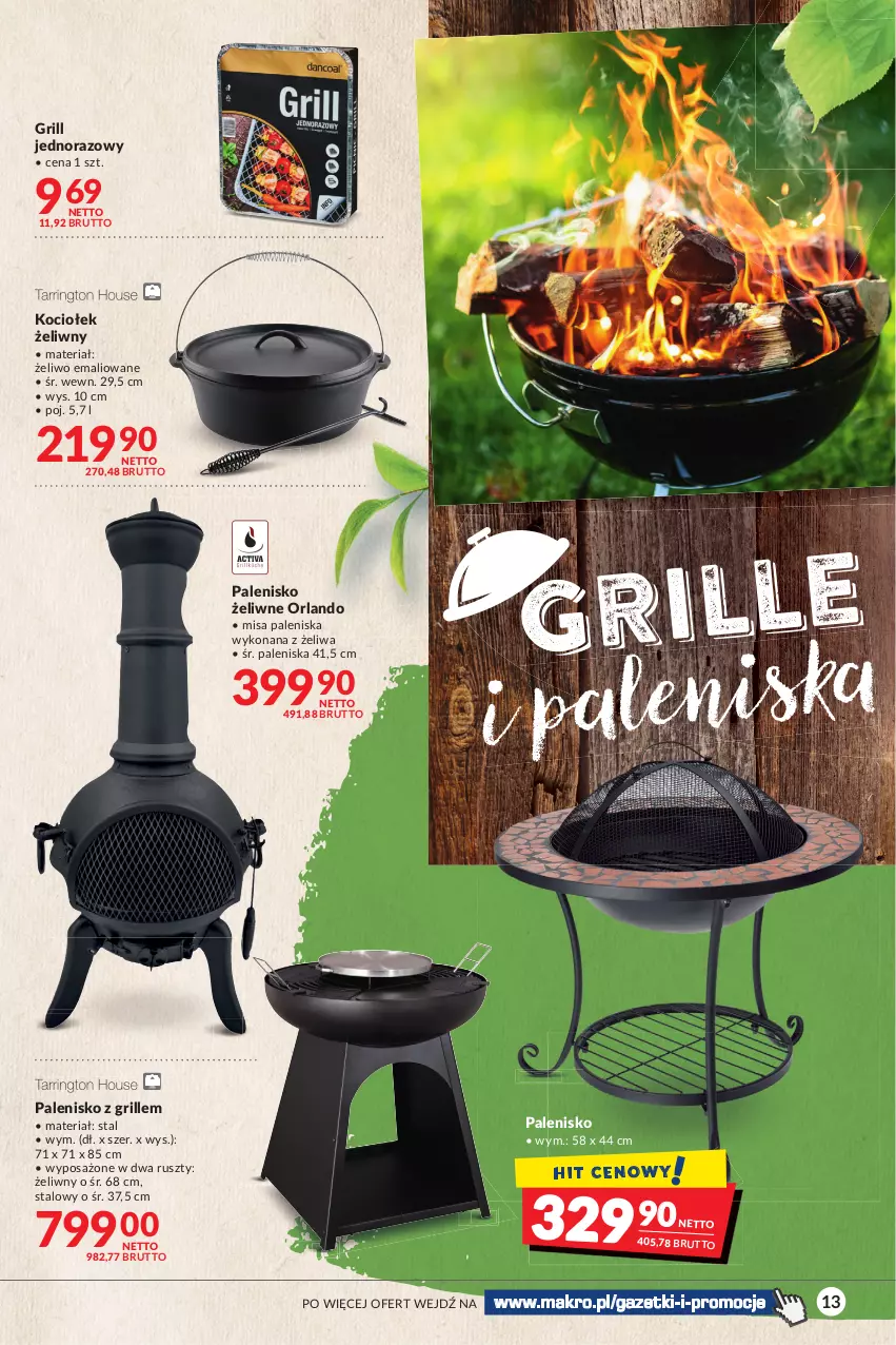 Gazetka promocyjna Makro - [Oferta specjalna] Grilluj z nami - ważna 19.04 do 02.05.2022 - strona 13 - produkty: Grill, Koc, Palenisko