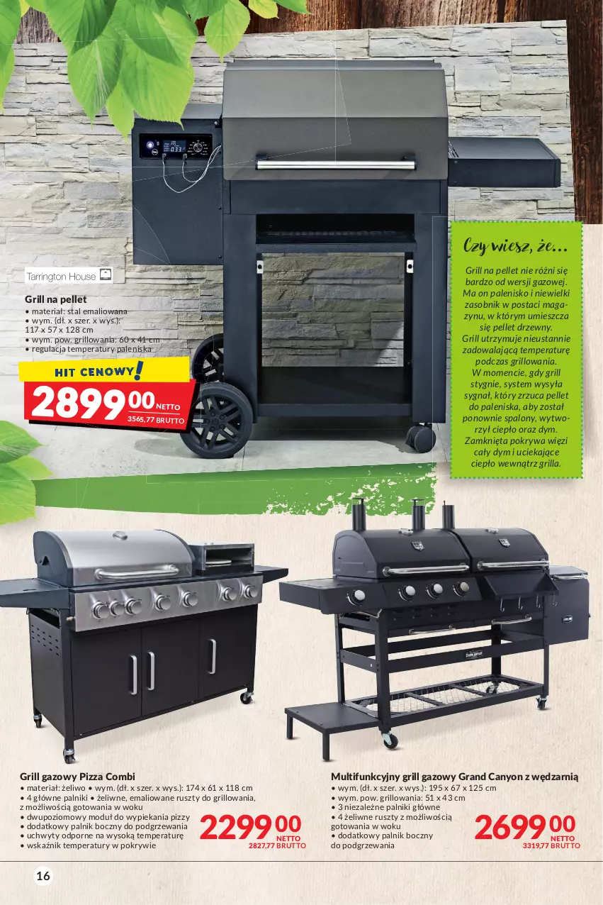 Gazetka promocyjna Makro - [Oferta specjalna] Grilluj z nami - ważna 19.04 do 02.05.2022 - strona 16 - produkty: Gra, Grill, Grill gazowy, Palenisko, Pellet, Pizza, Pokrywa, Por, Sok, Uchwyty