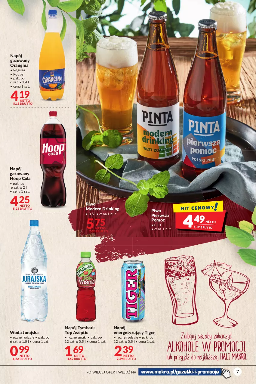 Gazetka promocyjna Makro - [Oferta specjalna] Grilluj z nami - ważna 19.04 do 02.05.2022 - strona 7 - produkty: Gin, Hoop, Napój, Napój gazowany, Piwo, Tiger, Top, Tymbark, Woda