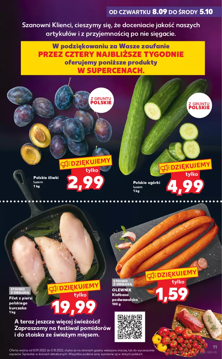 Gazetka promocyjna Kaufland - OFERTA TYGODNIA - ważna 08.09 do 14.09.2022 - strona 11 - produkty: Fa, Grunt, JBL, Kiełbasa, Kiełbasa podwawelska, Kurczak, Olewnik, Tera, Wawel