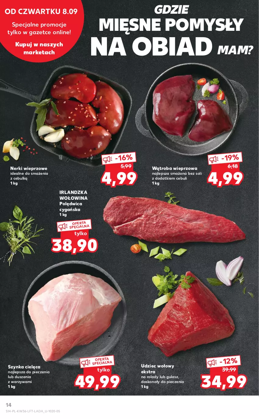 Gazetka promocyjna Kaufland - OFERTA TYGODNIA - ważna 08.09 do 14.09.2022 - strona 14 - produkty: Piec, Polędwica, Szynka, Udziec wołowy, Warzywa, Wołowina