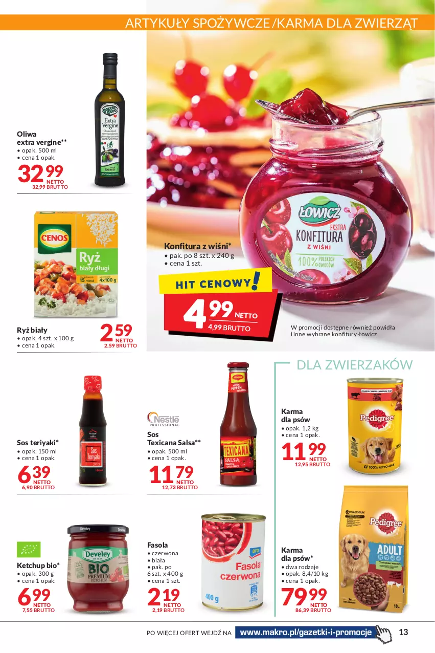 Gazetka promocyjna Makro - [Oferta promocyjna] Artykuły spożywcze i przemysłowe - ważna 12.07 do 25.07.2022 - strona 13 - produkty: Artykuły spożywcze, Fa, Fasola, Gin, Ketchup, Konfitura, Ryż, Ryż biały, Salsa, Sos, Texicana Salsa