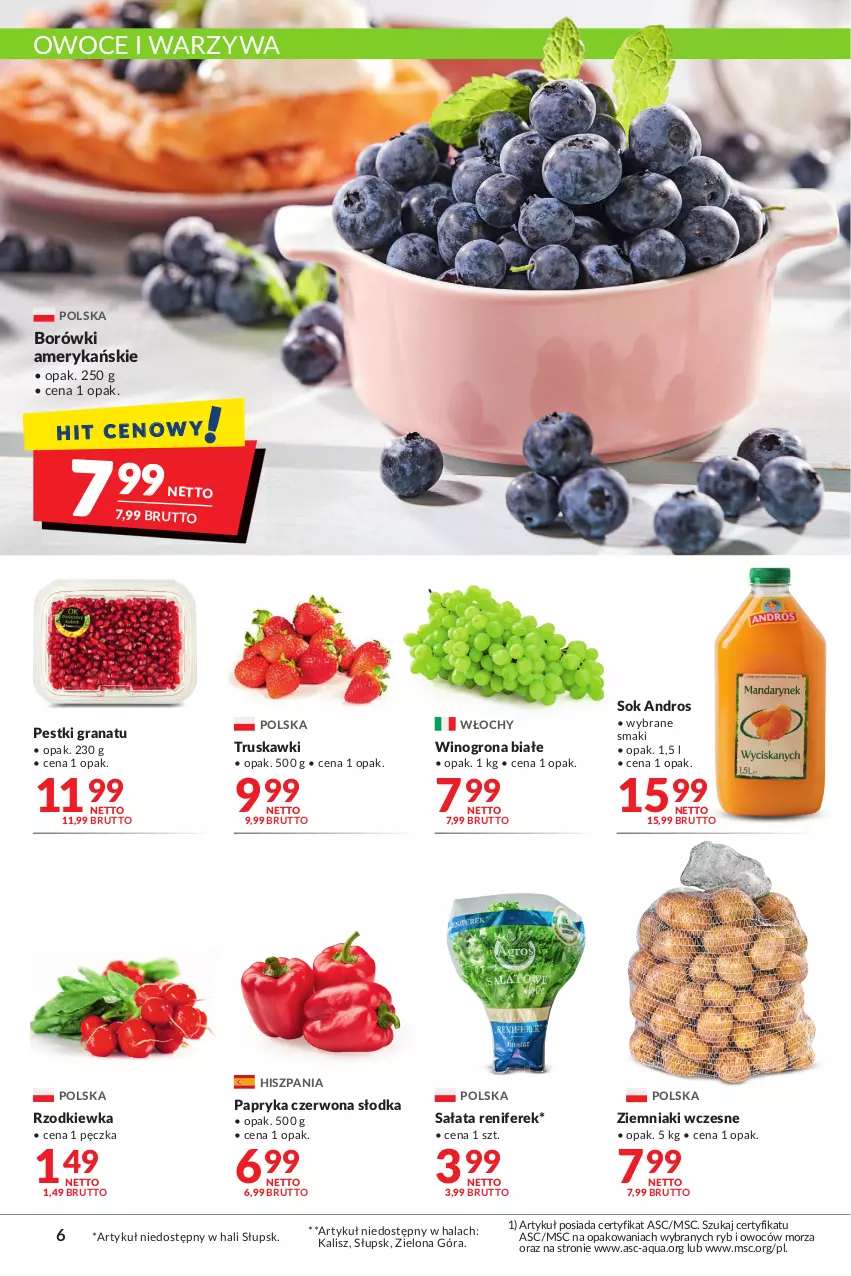 Gazetka promocyjna Makro - [Oferta promocyjna] Artykuły spożywcze i przemysłowe - ważna 12.07 do 25.07.2022 - strona 6 - produkty: Gra, Granat, Owoce, Papryka, Papryka czerwona, Renifer, Rzodkiewka, Sałat, Sok, Truskawki, Warzywa, Wino, Winogrona, Ziemniaki