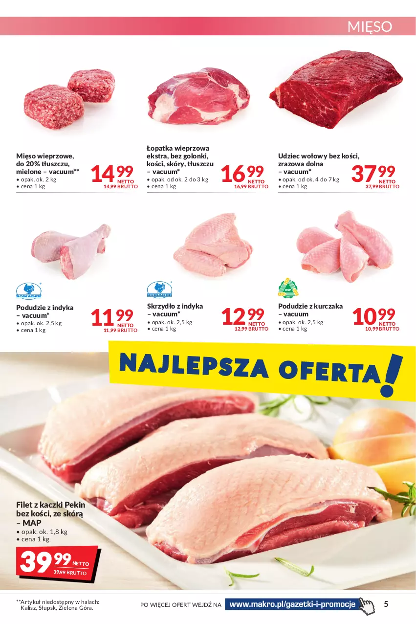 Gazetka promocyjna Makro - [Oferta promocyjna] Artykuły spożywcze i przemysłowe - ważna 04.05 do 16.05.2022 - strona 5 - produkty: Kurczak, Mięso, Mięso wieprzowe, Podudzie z kurczaka, Udziec wołowy