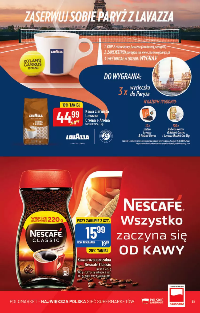 Gazetka promocyjna PoloMarket - Gazetka pomocyjna - ważna 18.05 do 24.05.2022 - strona 31 - produkty: Gra, Kawa, Kawa rozpuszczalna, Kawa ziarnista, Lavazza