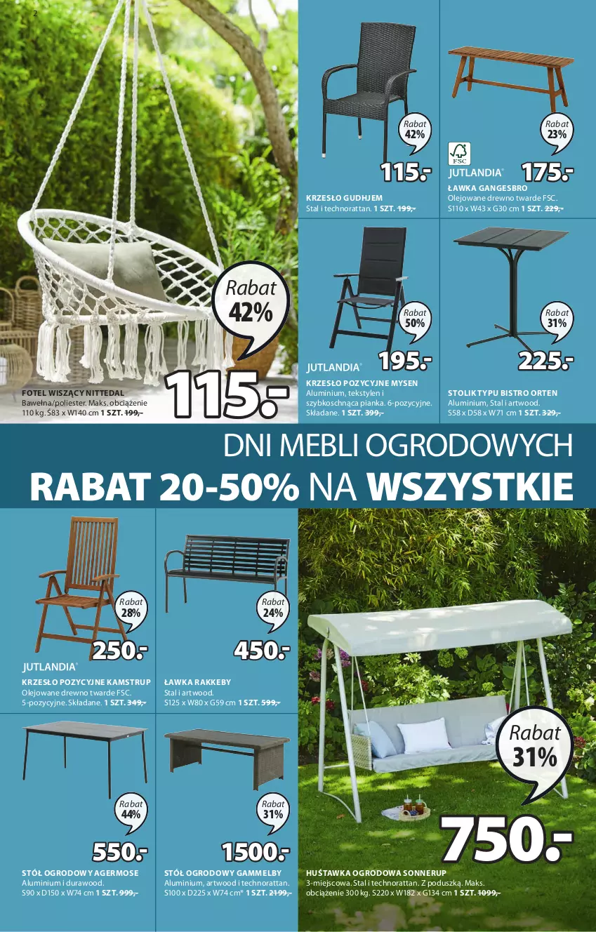 Gazetka promocyjna Jysk - Oferta tygodnia - ważna 19.05 do 01.06.2021 - strona 3 - produkty: Artwood, Fotel, Huśtawka, Krzesło, Olej, Stół, Stolik, Wełna