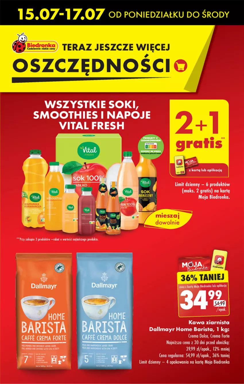 Gazetka promocyjna Biedronka - Od poniedzialku - ważna 15.07 do 20.07.2024 - strona 12 - produkty: Dallmayr, Dron, Gra, Napoje, Smoothie, Sok, Tera