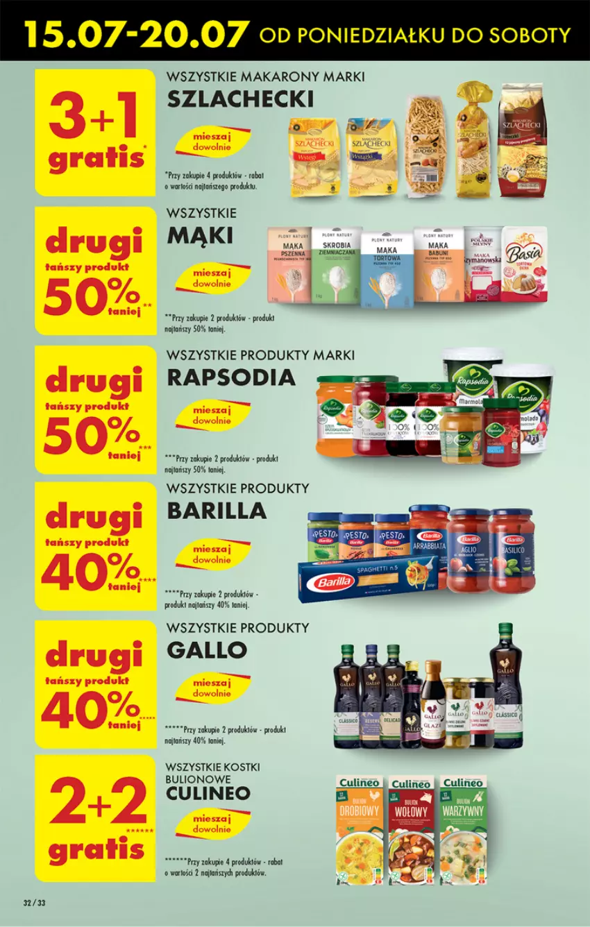 Gazetka promocyjna Biedronka - Od poniedzialku - ważna 15.07 do 20.07.2024 - strona 36 - produkty: Barilla, Bulion, Gra, Lion, Mąka, Makaron