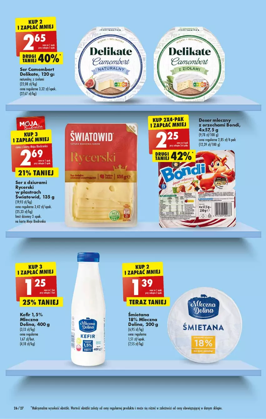 Gazetka promocyjna Biedronka - W tym tygodniu P - ważna 04.04 do 10.04.2022 - strona 26 - produkty: Camembert, Deser, Deser mleczny, Dron, Kefir, Ser, Sok