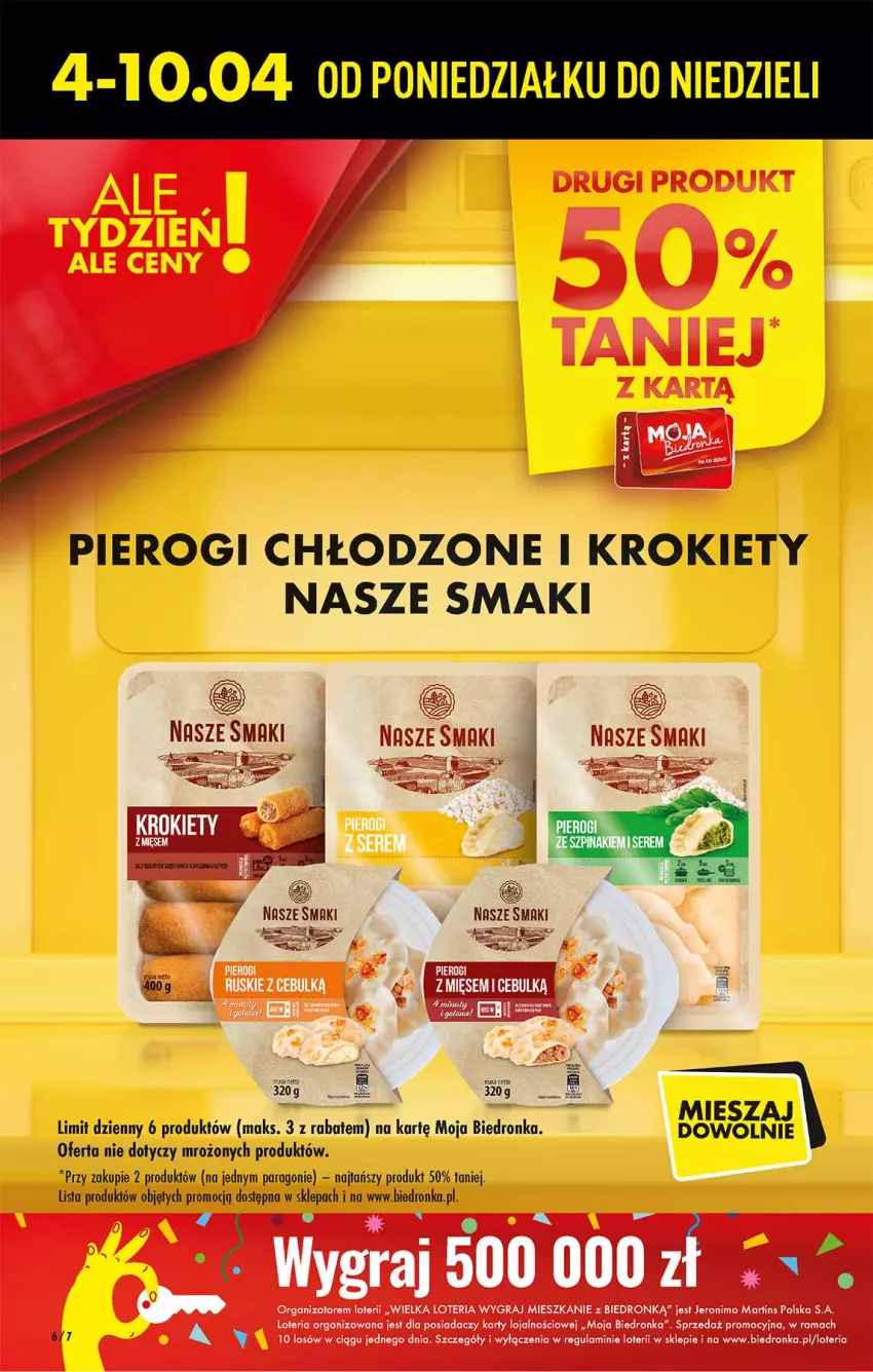 Gazetka promocyjna Biedronka - W tym tygodniu P - ważna 04.04 do 10.04.2022 - strona 6 - produkty: Dron, Fa, Jaja, Krokiety, LG, Pierogi