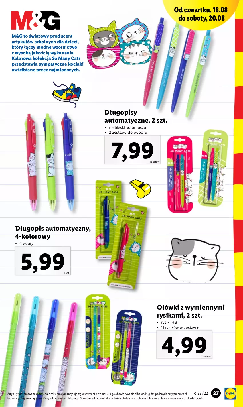 Gazetka promocyjna Lidl - GAZETKA - ważna 16.08 do 20.08.2022 - strona 29 - produkty: Długopis, Dzieci, Koc, Sok, Tusz