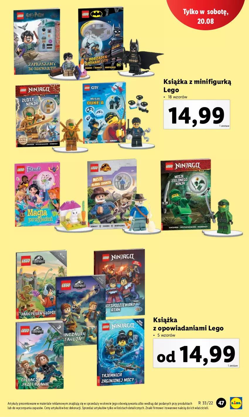 Gazetka promocyjna Lidl - GAZETKA - ważna 16.08 do 20.08.2022 - strona 49 - produkty: Książka, LEGO