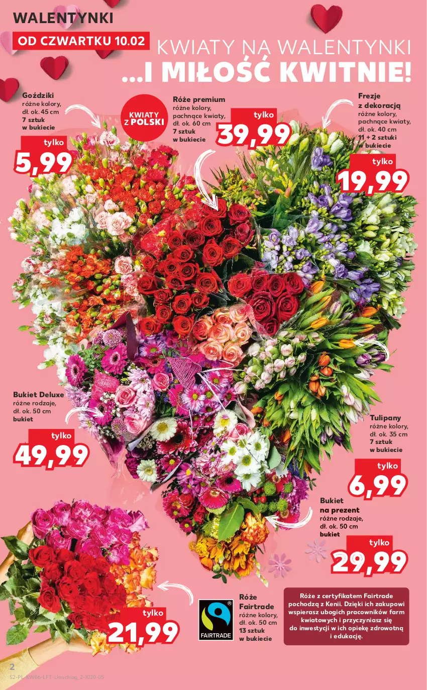 Gazetka promocyjna Kaufland - OFERTA TYGODNIA - ważna 10.02 do 16.02.2022 - strona 2 - produkty: Bukiet, Fa, Tulipan