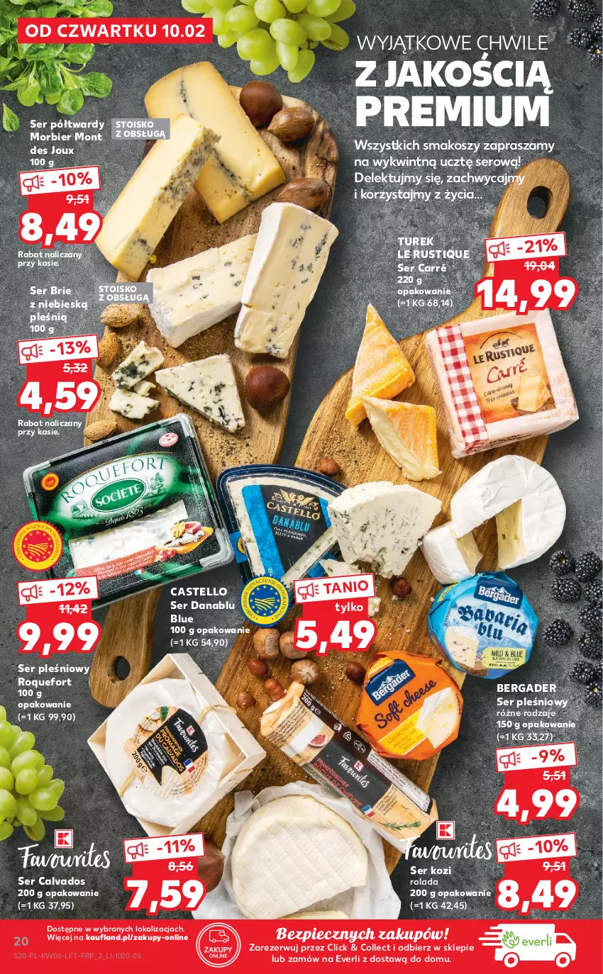 Gazetka promocyjna Kaufland - OFERTA TYGODNIA - ważna 10.02 do 16.02.2022 - strona 20 - produkty: Brie, Kosz, Piec, Rolada, Roquefort, Rust, Ser, Ser kozi, Ser pleśniowy