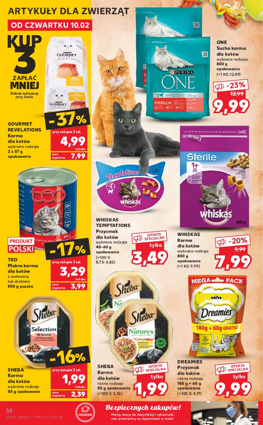 Gazetka promocyjna Kaufland - OFERTA TYGODNIA - ważna 10.02 do 16.02.2022 - strona 38 - produkty: Mokra karma, Piec, Sheba, Sucha karma, Whiskas