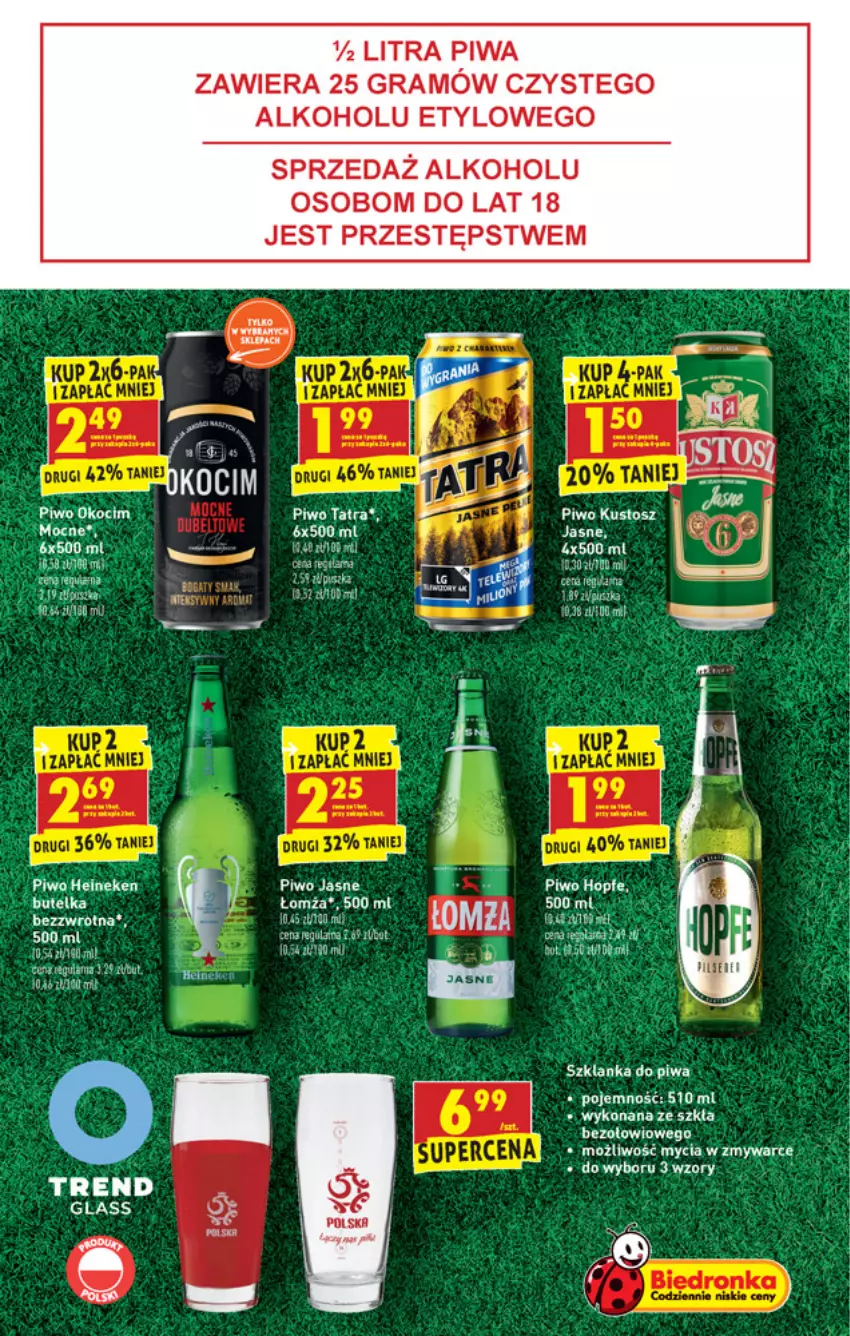 Gazetka promocyjna Biedronka - Drużyna Narodowa - ważna 07.06 do 12.06.2021 - strona 3 - produkty: BIC, Gra, Heineken, Hopfe, Koc, Okocim, Piwa, Piwo, Piwo jasne, Szklanka, Tatra