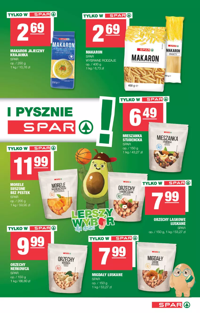 Gazetka promocyjna Spar - Spar - ważna 01.10 do 11.10.2023 - strona 9 - produkty: Makaron, Migdały, Migdały łuskane, Stek