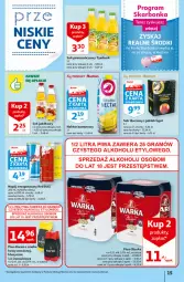 Gazetka promocyjna Auchan - Gazetka przeNISKIE CENY – przeKorzyści z markami Auchan Hipermarkety - Gazetka - ważna od 05.10 do 05.10.2022 - strona 15 - produkty: Piwa, Piwo, Sok pomarańczowy, Sok, Gra, Napój energetyczny, Red Bull, Nektar bananowy, Tera, Warka, Sok jabłkowy, Tymbark, Wino, Karmi, Napój, Ligol, Nektar