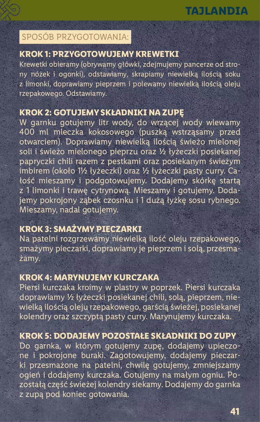 Gazetka promocyjna Lidl - KATALOG VITASIA - ważna 22.01 do 29.01.2022 - strona 41 - produkty: Buraki, Imbir, Kokos, Krewetki, Kurczak, Olej, Piec, Pieprz, Sok, Sos