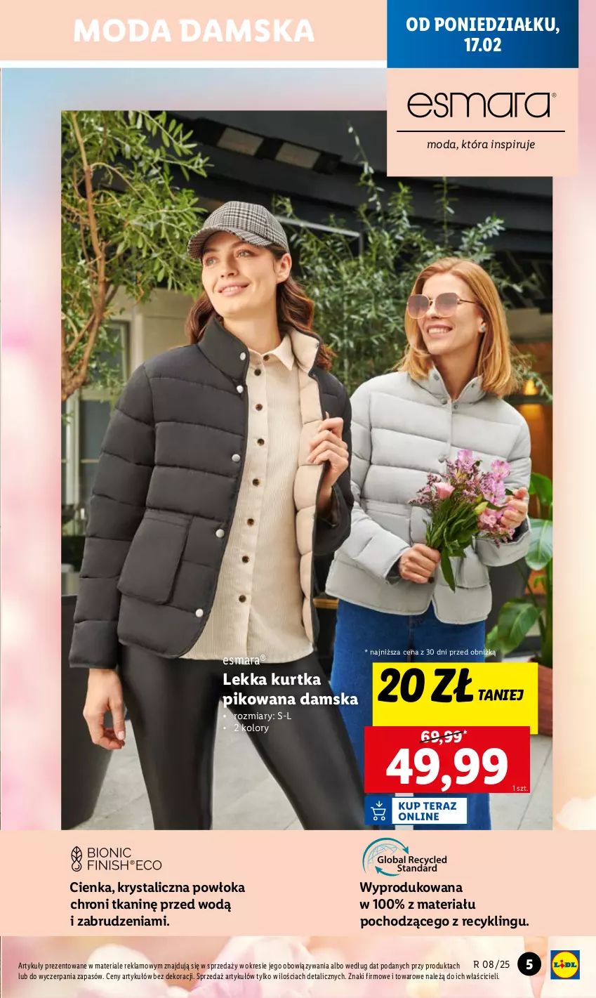 Gazetka promocyjna Lidl - GAZETKA - ważna 17.02 do 22.02.2025 - strona 5 - produkty: Control, Kurtka, Moda