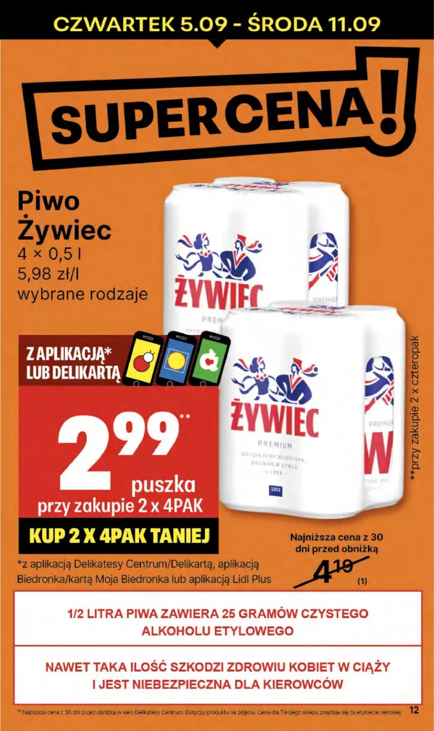 Gazetka promocyjna Delikatesy Centrum - NOWA GAZETKA Delikatesy Centrum od 5 września! 5-11.09.2024 - ważna 05.09 do 11.09.2024 - strona 12 - produkty: Dron, Piwo, Rum