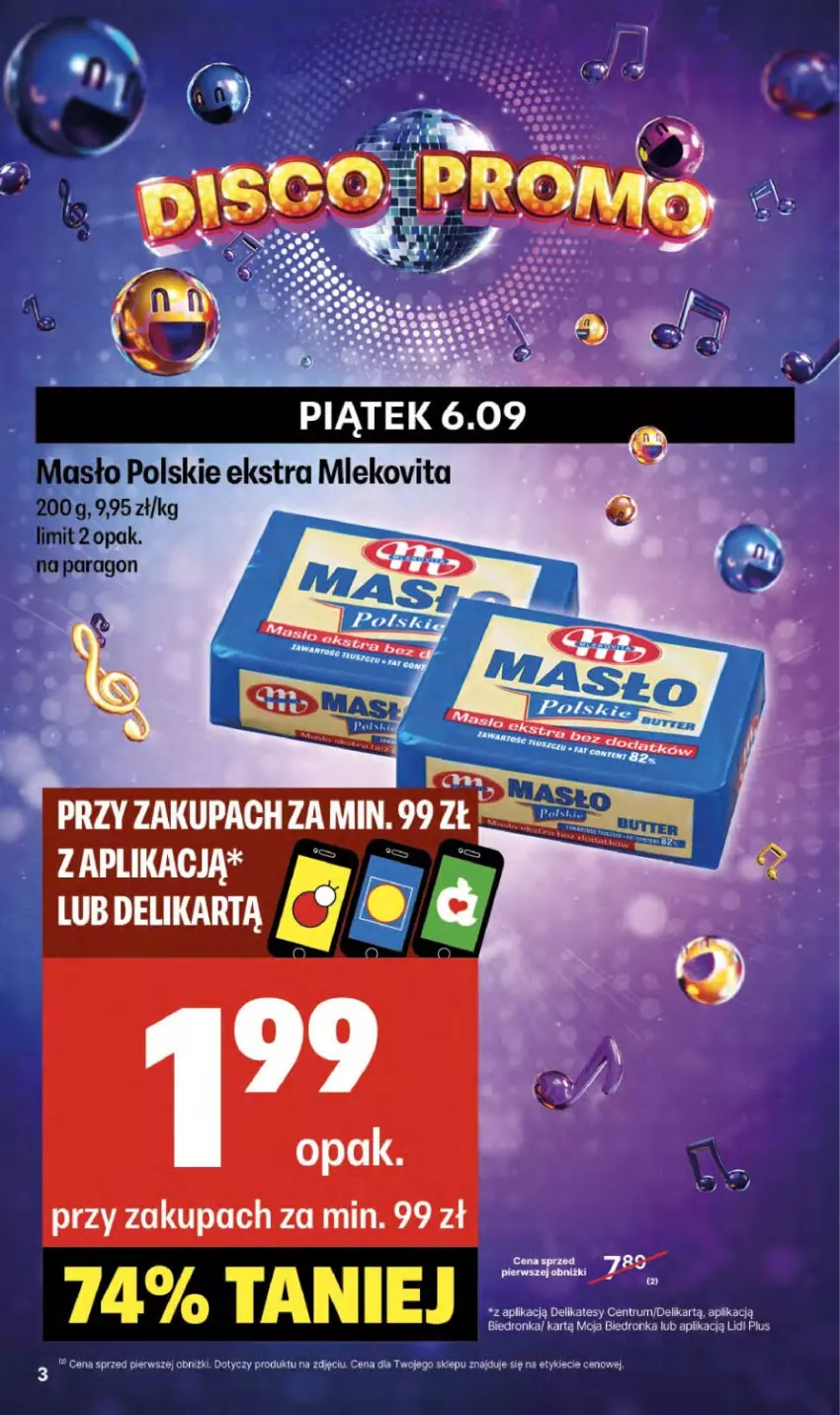 Gazetka promocyjna Delikatesy Centrum - NOWA GAZETKA Delikatesy Centrum od 5 września! 5-11.09.2024 - ważna 05.09 do 11.09.2024 - strona 3 - produkty: Dron, Masło, Mleko, Mlekovita, Rum