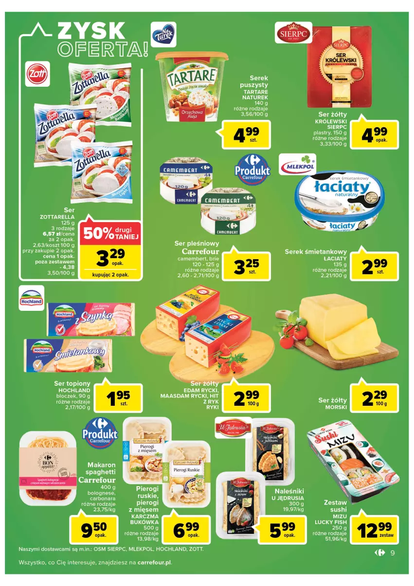 Gazetka promocyjna Carrefour - Gazetka Carrefour - ważna 19.04 do 30.04.2022 - strona 9 - produkty: Camembert, Pierogi