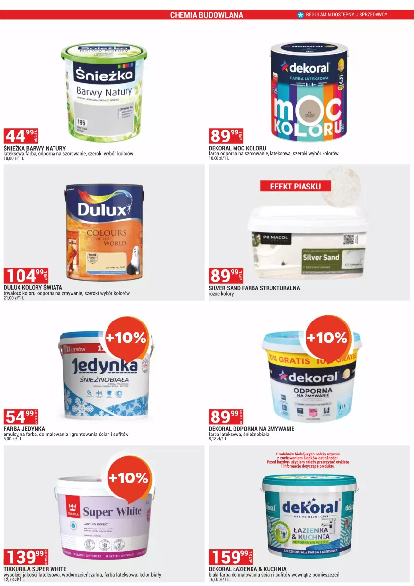 Gazetka promocyjna Merkury Market - ważna 01.12 do 31.12.2023 - strona 32 - produkty: Cień, Dekoral, Dulux, Fa, Farba lateksowa, Grunt, Kuchnia, LANA, Por, Sprzedawcy