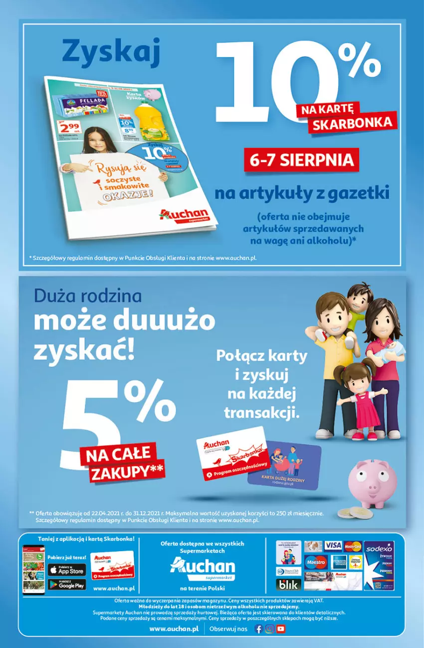 Gazetka promocyjna Auchan - Rysują się soczyste i smakowite okazje Supermarkety - ważna 05.08 do 11.08.2021 - strona 12 - produkty: Fa, Ser, Tran