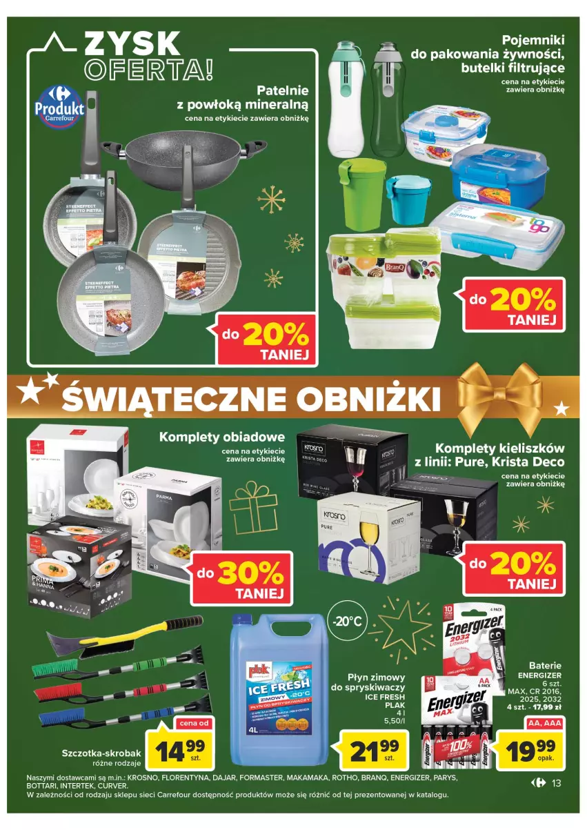 Gazetka promocyjna Carrefour - Gazetka Market - ważna 19.12 do 24.12.2022 - strona 13 - produkty: Energizer, LG, Płyn zimowy, Pur, Szczotka