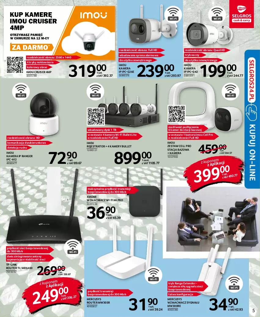 Gazetka promocyjna Selgros - Katalog Biuro - ważna 16.09 do 29.09.2021 - strona 5 - produkty: Kamera, Kamery, Obraz, Router, Ser, TP-Link, Tran