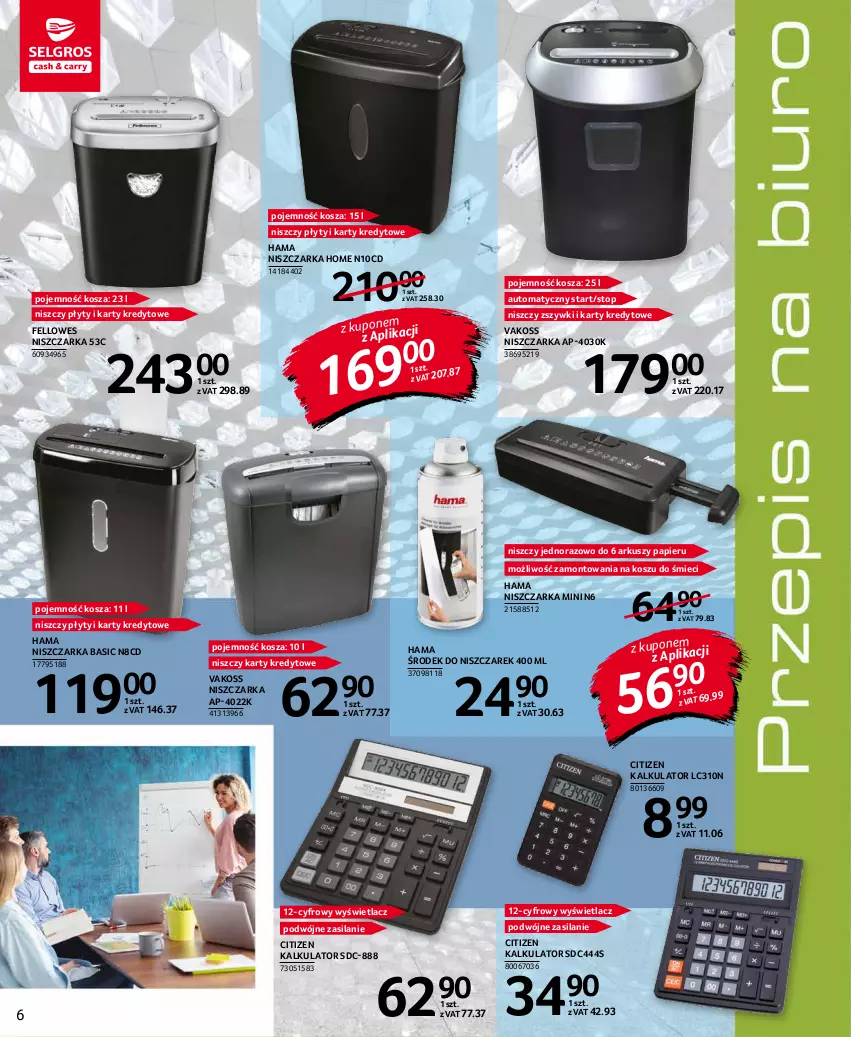 Gazetka promocyjna Selgros - Katalog Biuro - ważna 16.09 do 29.09.2021 - strona 6 - produkty: Hama, Kosz, Niszczarka, Papier, Silan, Top