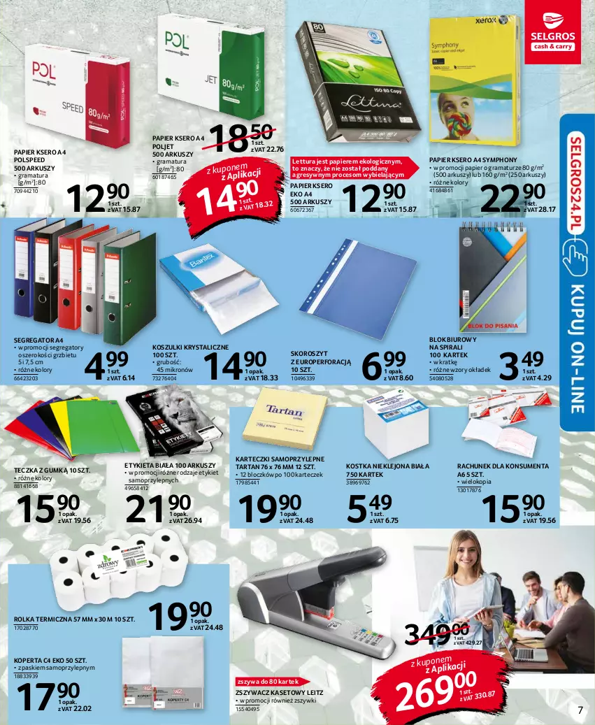 Gazetka promocyjna Selgros - Katalog Biuro - ważna 16.09 do 29.09.2021 - strona 7 - produkty: Biuro, Gra, Gres, Karteczki samoprzylepne, Klej, Kosz, Mop, Papier, Rama, Ser, Tarta