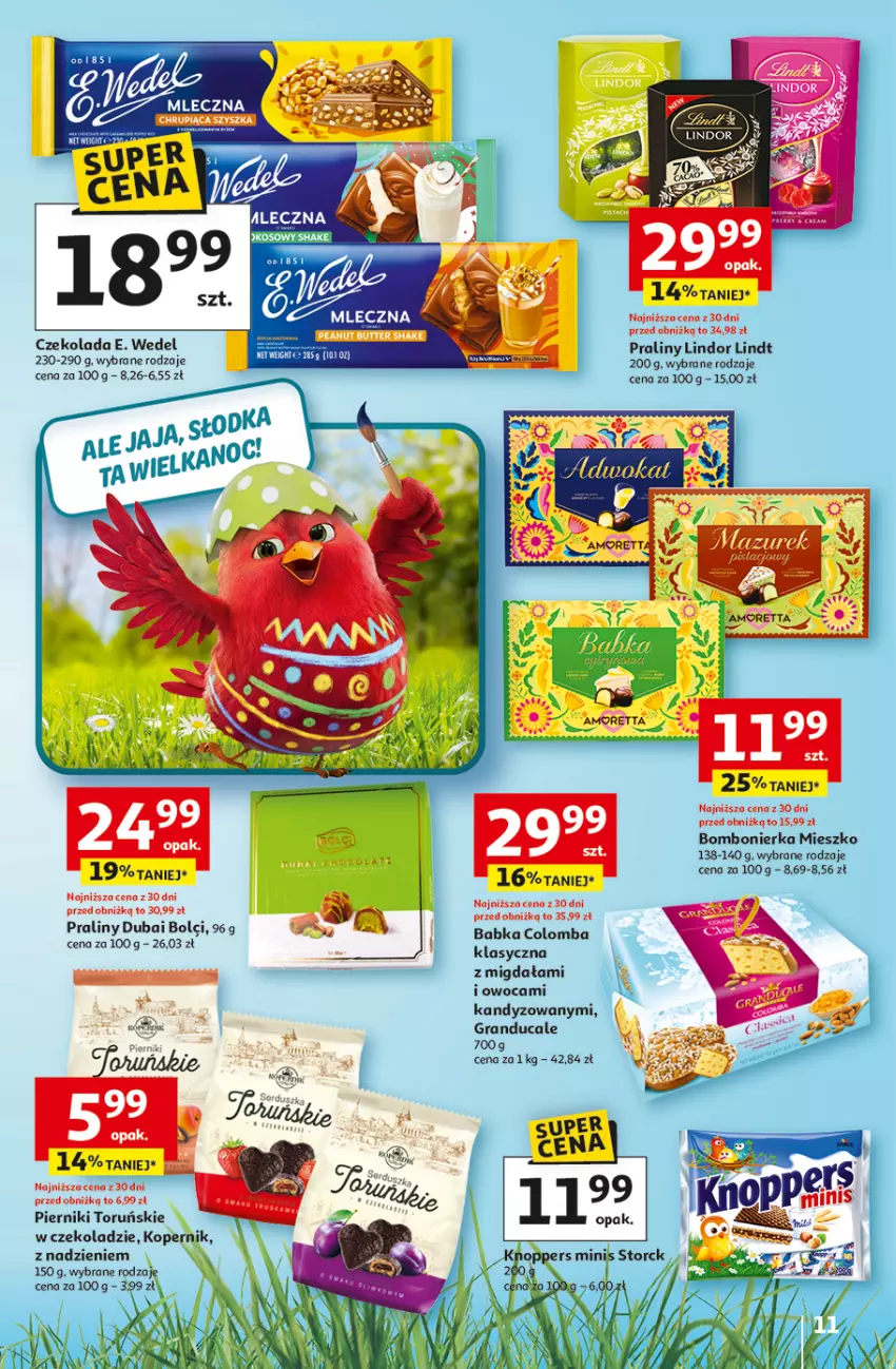 Gazetka promocyjna Auchan - Gazetka 30 Lat Hipermarket Auchan - ważna 31.03 do 04.04.2026 - strona 11 - produkty: Czekolada, E. Wedel, Gra, LG, Lindor, Lindt, Piernik, Praliny