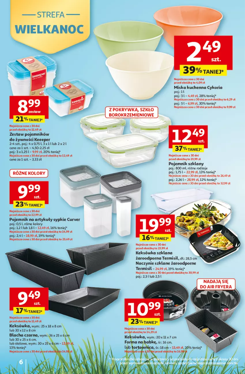 Gazetka promocyjna Auchan - Gazetka 30 Lat Hipermarket Auchan - ważna 31.03 do 04.04.2026 - strona 6 - produkty: Keksówka, LANA, Miska, Pojemnik, Pojemnik szklany, Por, Tortownica
