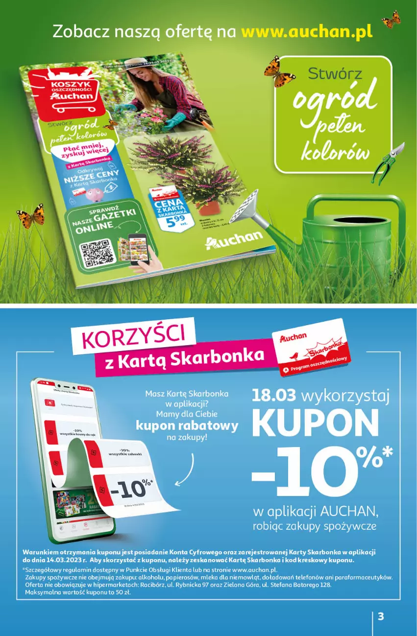 Gazetka promocyjna Auchan - Gazetka Oferta Rewelacyjne słodkości Hipermarket Auchan - ważna 16.03 do 22.03.2023 - strona 3 - produkty: Fa, Papier, Telefon