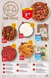 Gazetka promocyjna Auchan - Gazetka Oferta Rewelacyjne słodkości Hipermarket Auchan - Gazetka - ważna od 22.03 do 22.03.2023 - strona 23 - produkty: Orzechy włoskie, Wiórki kokosowe, Migdały łuskane, Migdały, Mango suszone, Rodzynki, Mango, Helio, Kokos