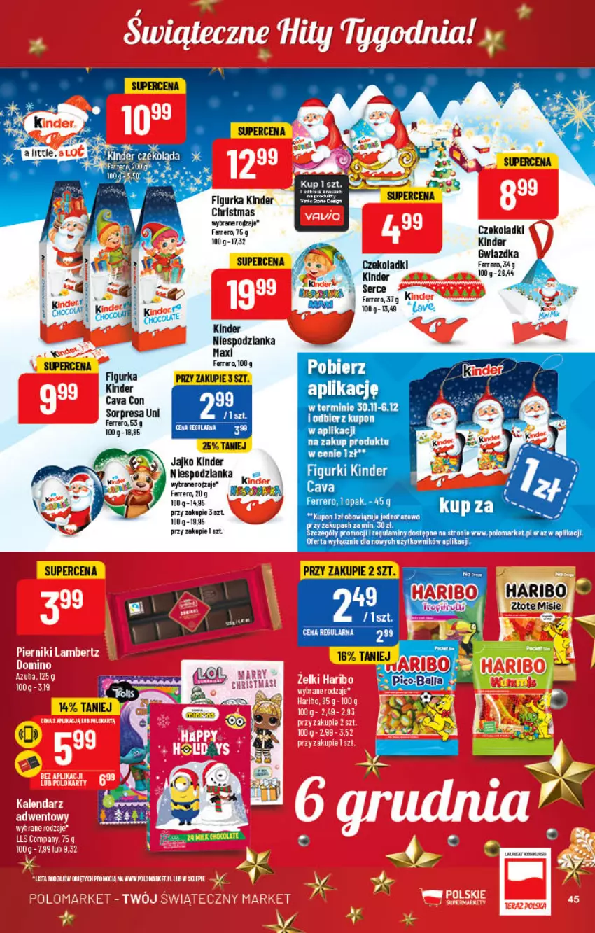 Gazetka promocyjna PoloMarket - Gazetka pomocyjna - ważna 30.11 do 06.12.2022 - strona 45 - produkty: Fa, Ferrero, Kinder, Ser, Tran