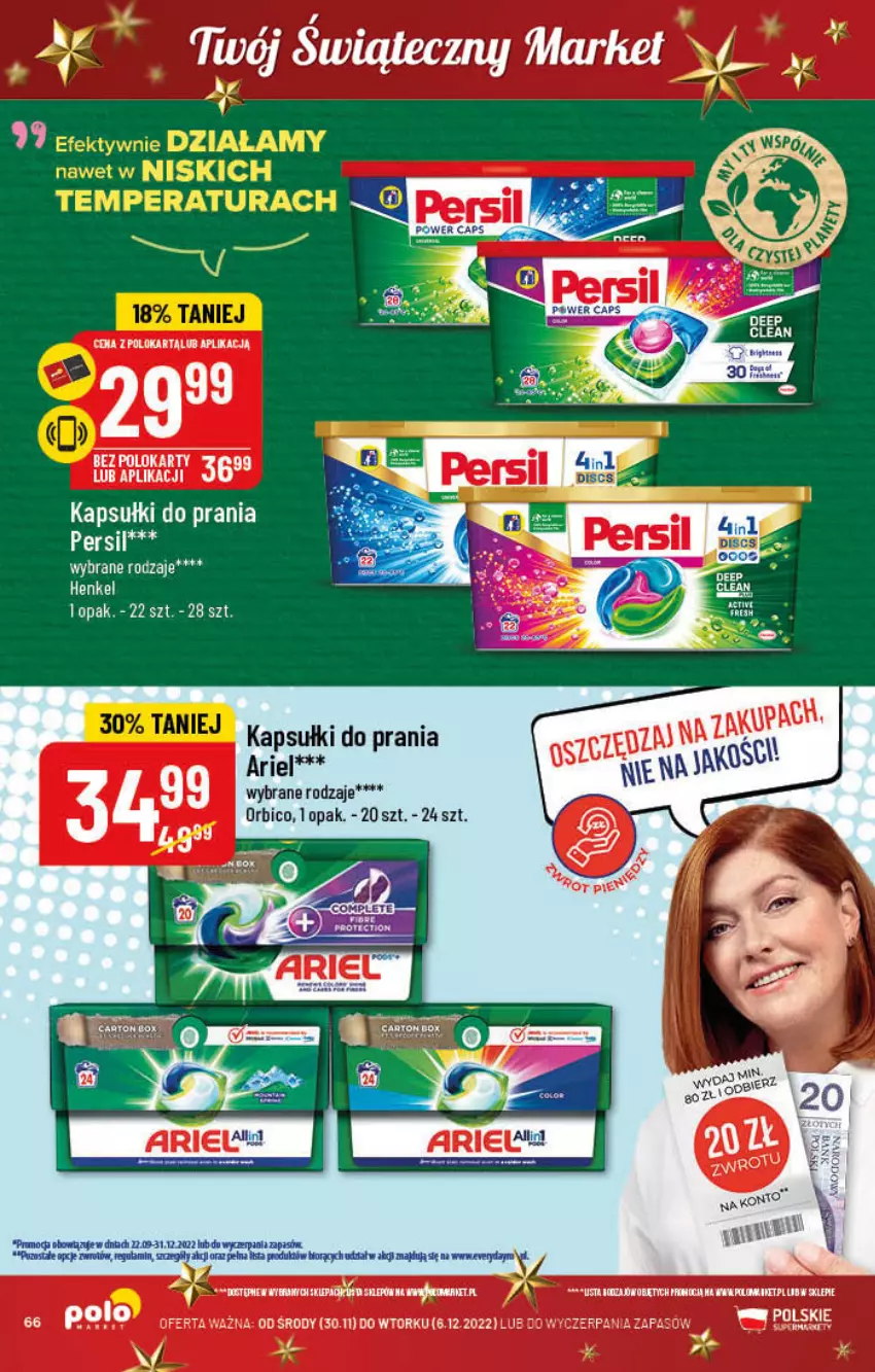 Gazetka promocyjna PoloMarket - Gazetka pomocyjna - ważna 30.11 do 06.12.2022 - strona 66 - produkty: Ariel, BIC, Kapsułki do prania