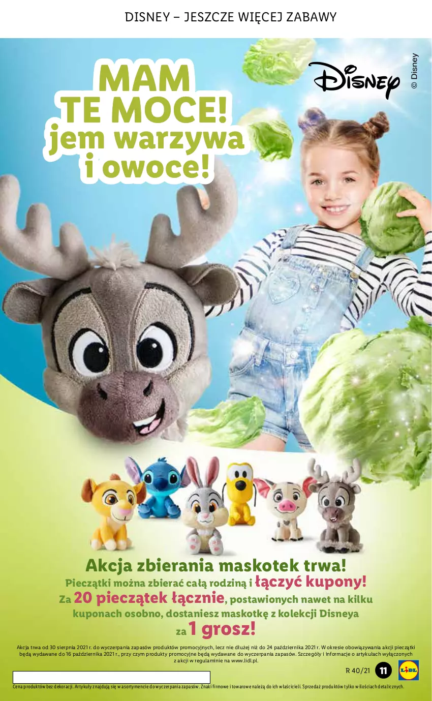 Gazetka promocyjna Lidl - GAZETKA - ważna 04.10 do 06.10.2021 - strona 11 - produkty: Disney, Kotek, Owoce, Piec, Warzywa, Warzywa i owoce