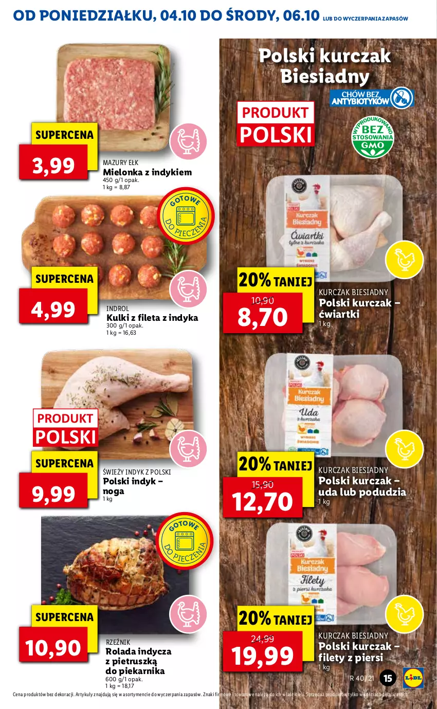 Gazetka promocyjna Lidl - GAZETKA - ważna 04.10 do 06.10.2021 - strona 15 - produkty: Kurczak, Piec, Piekarnik, Rolada